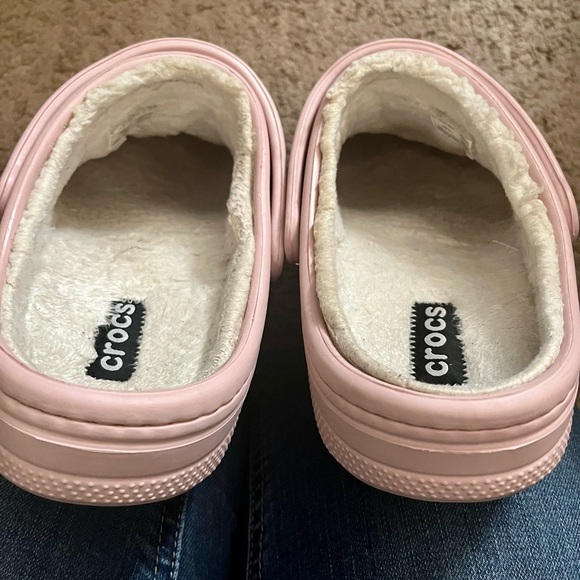 Pink Lined Crocs With Jibbitz - Picture 7 of 9